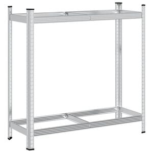 vidaXL 2-Layer Tyre Shelf Silver 110x40x109 cm Steel