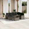 vidaXL 8 Piece Garden Sofa Set with Cushions Grey Poly Rattan