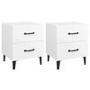 vidaXL Bedside Cabinets 2pcs White 40x35x47,5 cm
