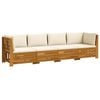 vidaXL 4 pcs Outdoor Sofa Set Solid Acacia Wood Brown