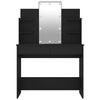vidaXL Dressing Table with LED Black 96x40x142 cm