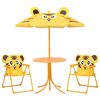 vidaXL 3 Piece Kids' Garden Bistro Set with Parasol Yellow