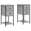 vidaXL Bedside Cabinets 2 pcs Grey Sonoma 32x42x70 cm Engineered Wood