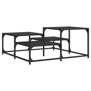vidaXL Coffee Table Black 87,5x87,5x40 cm Engineered Wood