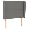 vidaXL Headboard with Ears Dark Grey 83 cm Fabric