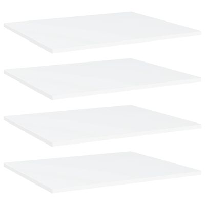 vidaXL Bookshelf Boards 4 pcs White 60x50x1.5 cm Engineered Wood
