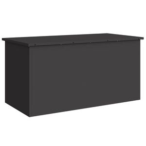 vidaXL Outdoor Storage Box Black 100 x 50.5 x 50 cm Steel