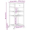 vidaXL Kitchen Trolley with Wheels Natural 37 x 36 x 80 cm Bamboo