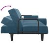 vidaXL Sofa Bed with Armrests Black Velvet
