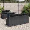 vidaXL Garden Sofa Set with Cushion 6 pcs Black Poly Rattan