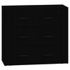 vidaXL Sideboards 2 pcs Black Engineered Wood