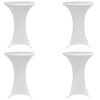 vidaXL Standing Table Cover &Oslash;60 cm White Stretch 4 pcs