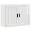 vidaXL Kitchen Wall Cabinet "Porto" High Gloss White Engineered Wood