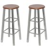 vidaXL Bar Stools 4 pcs Silver and Brown MDF