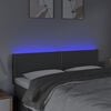 vidaXL LED Headboard Dark Grey 144 cm Fabric
