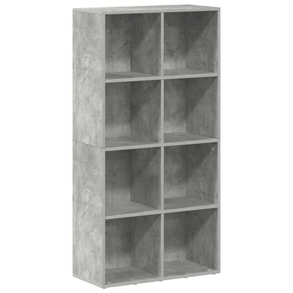 vidaXL Book Cabinet/Sideboard Concrete Grey 66x30x130 cm Engineered Wood