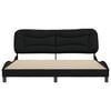 vidaXL Bed Frame without Mattress "Hvar" Black 180x200 cm King Fabric