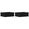 vidaXL Floating Nightstands 2 pcs Black Oak 40x32x15 cm Engineered Wood