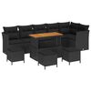 vidaXL Garden Sofa Set 10 pcs Black Poly Rattan