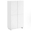 vidaXL Highboard White 79 x 41 x 151 cm Engineered Wood