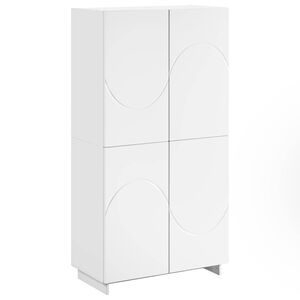 vidaXL Highboard White 79 x 41 x 151 cm Engineered Wood