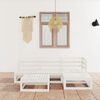 vidaXL 5 Piece Garden Lounge Set White Solid Wood Pine