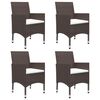 vidaXL 5 Piece Garden Dining Set Brown