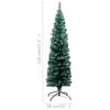 vidaXL Slim Artificial Pre-lit Christmas Tree with Ball Set Green 120cm
