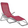 vidaXL Sun Loungers 2 pcs Steel Frame and Textilene Red