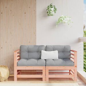 vidaXL Corner Sofas with Cushions 2 pcs Solid Wood Douglas