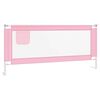 vidaXL Toddler Safety Bed Rail Pink 200x25 cm Fabric