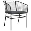 vidaXL 9 Piece Garden Dining Set with Cushions Black Poly Rattan Glass