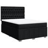 vidaXL Box Spring Bed with Mattress Black Queen Fabric
