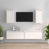vidaXL TV Cabinets 4 pcs White Solid Wood Pine