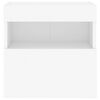 vidaXL TV Wall Cabinets with LED Lights 2 pcs White 40x30x40 cm