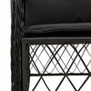vidaXL 5 Piece Garden Dining Set with Cushions Black Poly Rattan