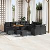 vidaXL Garden Sofa Set with Cushion with Storage 13 pcs Black