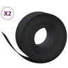 vidaXL Garden Edgings 2 pcs Black 10 m 20 cm Polyethylene