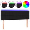 vidaXL LED Headboard Black 144 cm Fabric