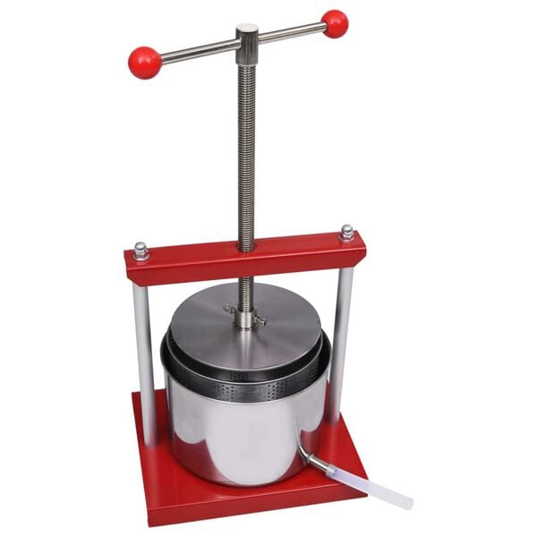 vidaXL Fruit and Wine Press Stainless Steel 6 L