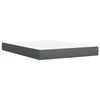 vidaXL Box Spring Bed with Mattress Dark Grey Double Fabric