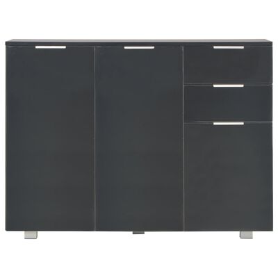 vidaXL Sideboard High Gloss Black 107x35x76 cm