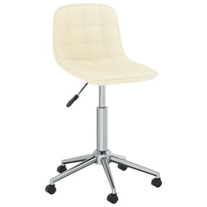 vidaXL Swivel Dining Chair Cream Fabric