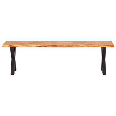 vidaXL Bench 160 cm Natural Solid Oak Wood | vidaXL.com.au