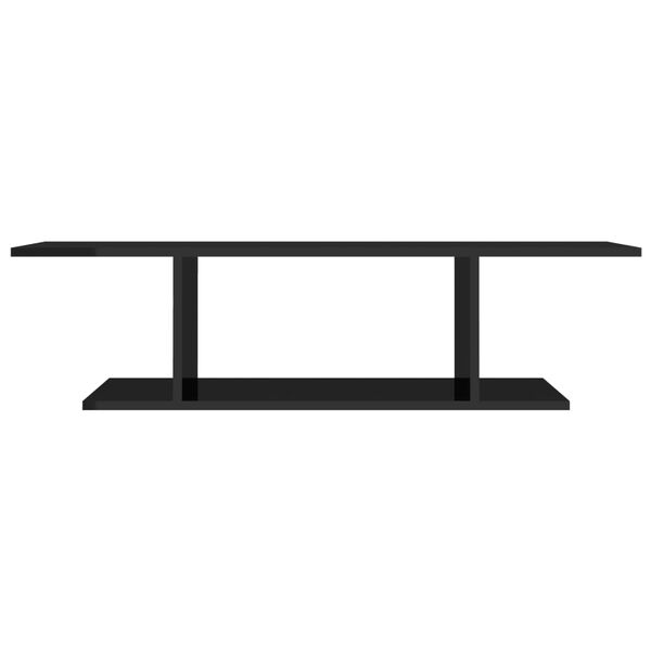 vidaXL Wall Mounted TV Cabinet High Gloss Black 103x30x26.5 cm