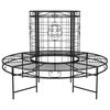 vidaXL Round Tree Bench Ø137 cm Black Steel