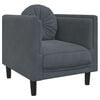 vidaXL 3 Piece Sofa Set with Pillows Dark Grey Velvet