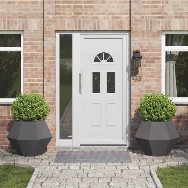 vidaXL Planter 2 pcs Black 75 x 75 x 60 cm Steel