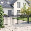 vidaXL Double Door Fence Gate with Spear Top 299.5x149.5 cm
