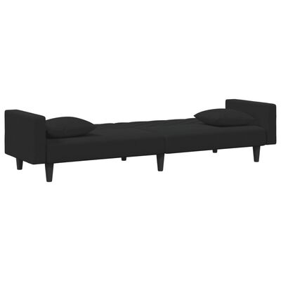 vidaXL 2 Piece Sofa Set with Pillows Black Velvet